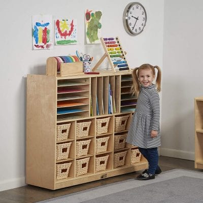 Multi-Section Mobile Storage Cabinet, Classroom Furniture