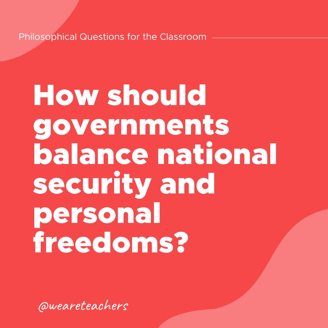How should governments balance national security and personal freedoms?