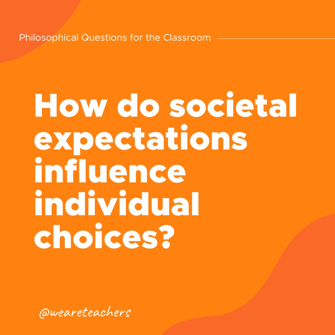 How do societal expectations influence individual choices?