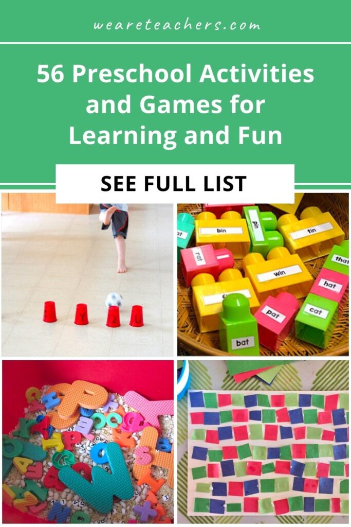 These preschool activities and games will keep young children engaged and learning throughout the day without adding stress.