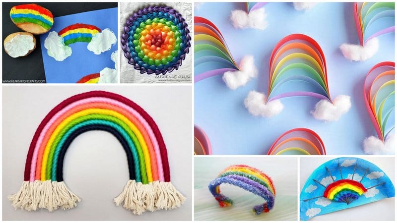 How to Make a Tissue Paper Rainbow Craft with FREE Template