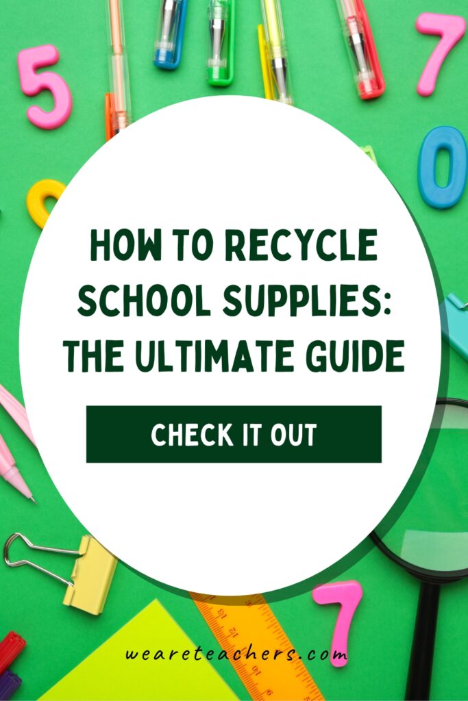 Markers, pencils, ink cartridges, crayons ... learn how and where to recycle school supplies and set a great example for your students!