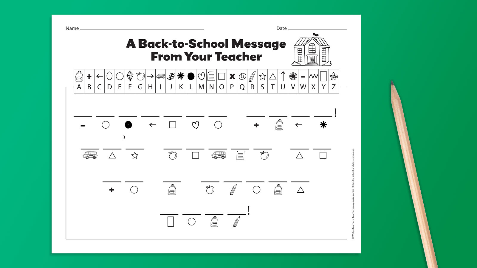 Secret Code Worksheets For 1st Grade