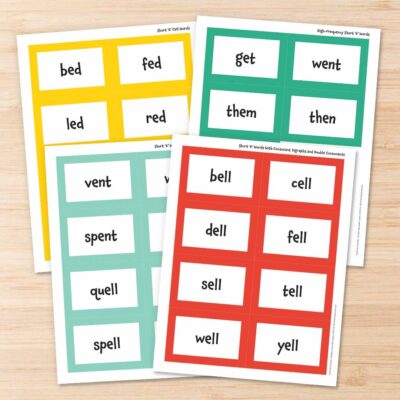 Short 'E' Words (List, Teaching Ideas, and Free Printables)