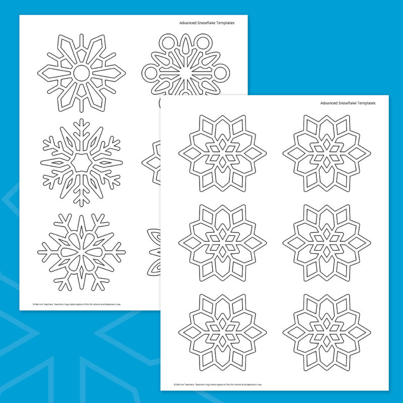 small snowflakes six per page to print and cut 