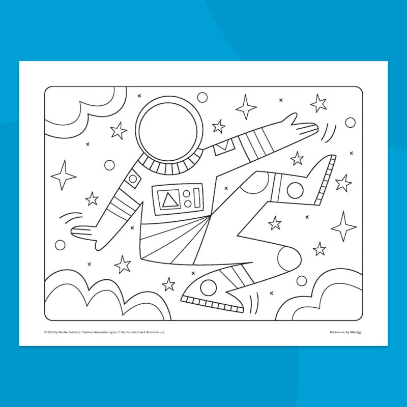 Astronaut coloring page