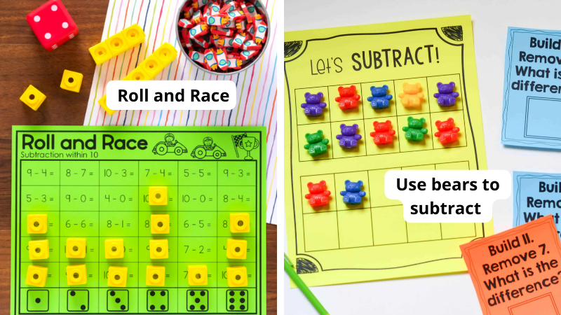 printable first grade subtraction game