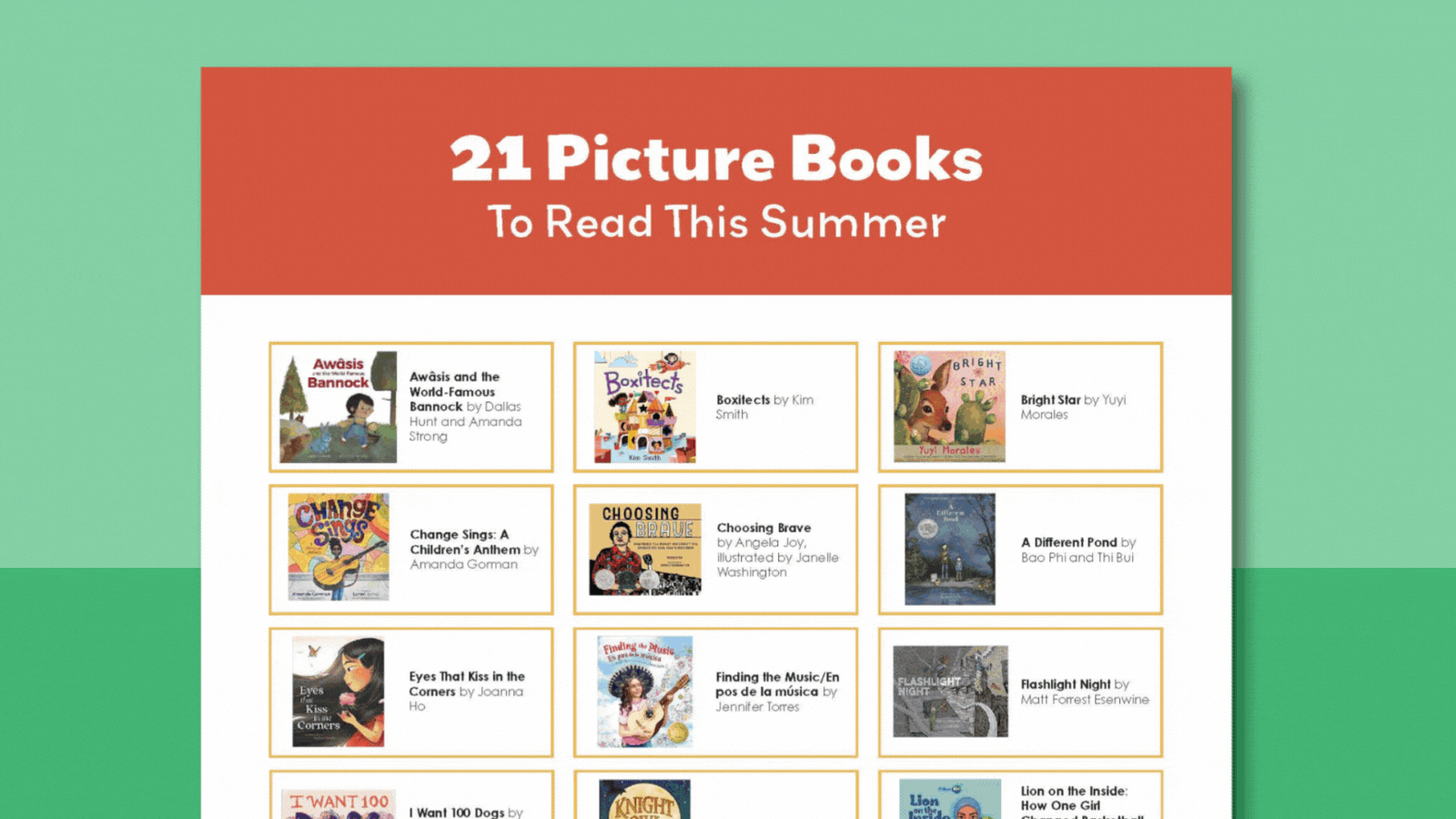GIF featuring all of the printable summer reading list printable pages.