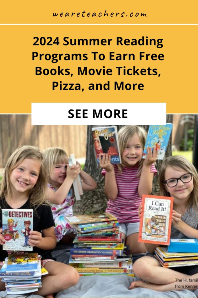 Here are our picks for the best 2024 summer reading programs where kids earn free books, movie tickets, pizza, and more!