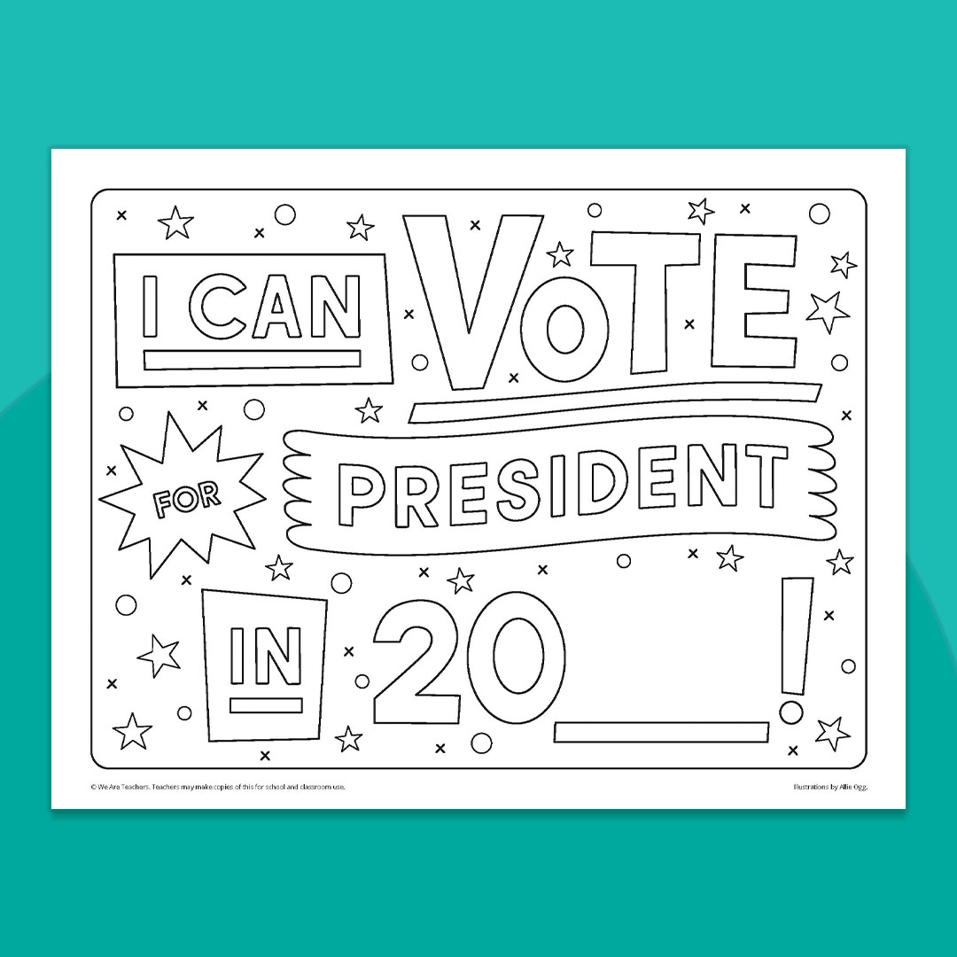 Voting Coloring Pages: Free Download for Election Season 2024 - We Are ...