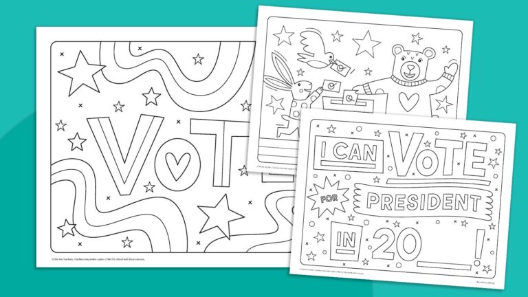 Voting Coloring Pages Feature