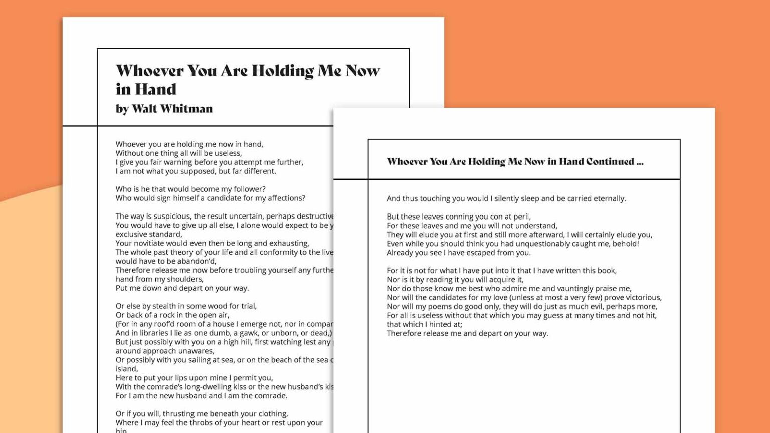 25 Famous Walt Whitman Poems (Free Printables) – Consumers Advisory