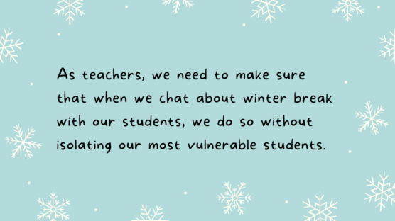 Five Questions I'm Not Going To Ask Students About Their Winter Break