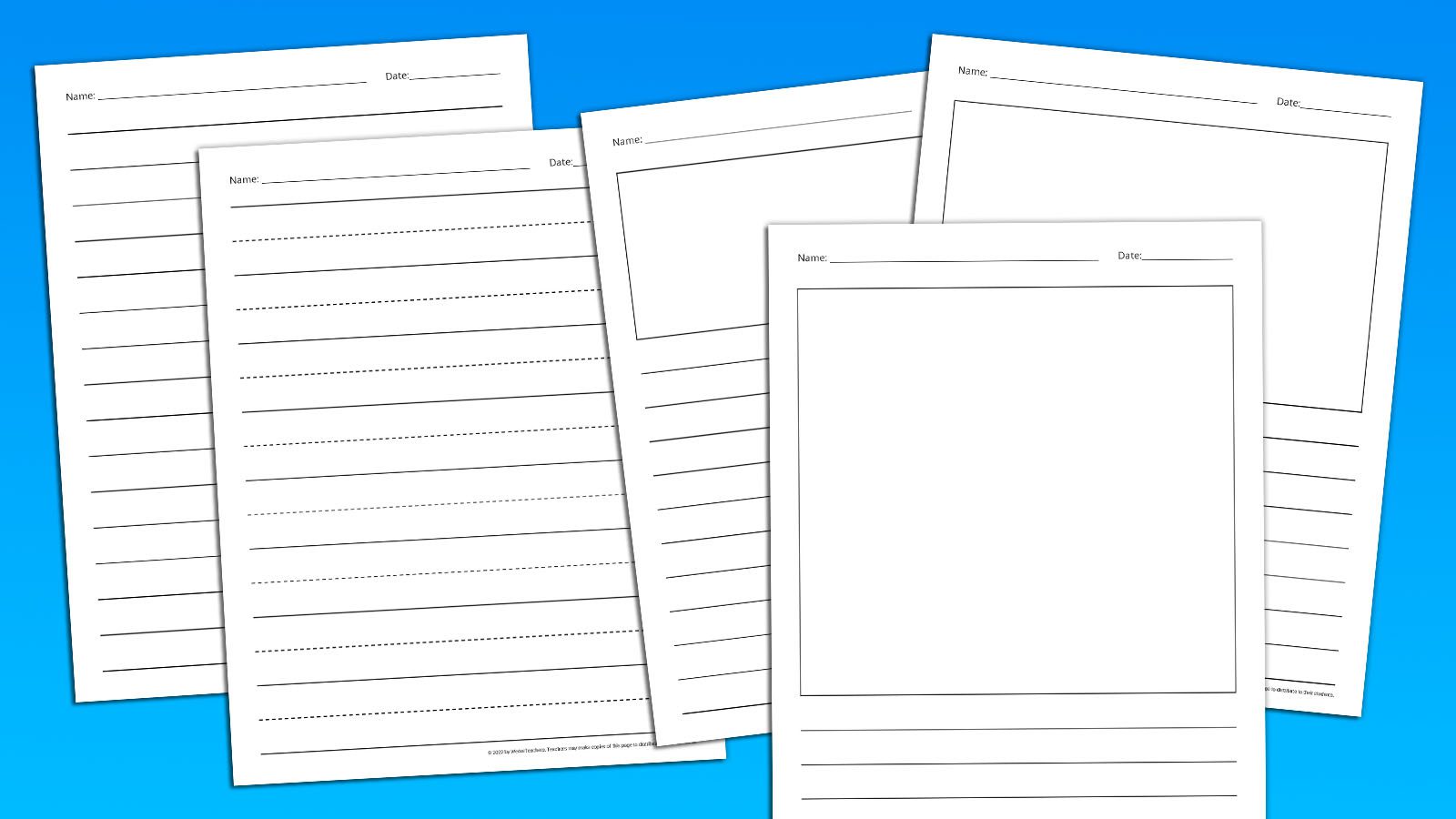 Printable Lined Paper PDF - Academy Worksheets
