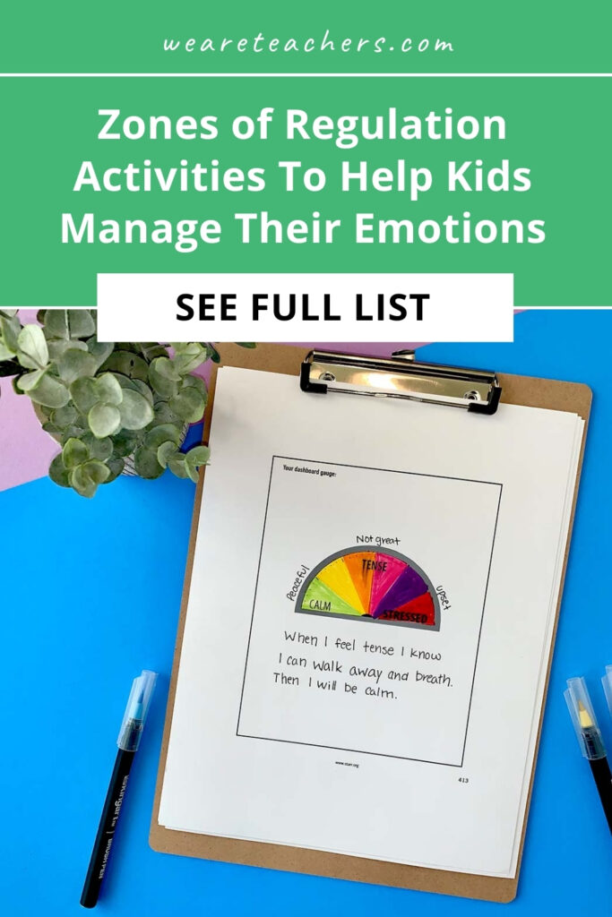 These Zones of Regulation activities teach students to identify and manage their behavior and regulate their emotions.