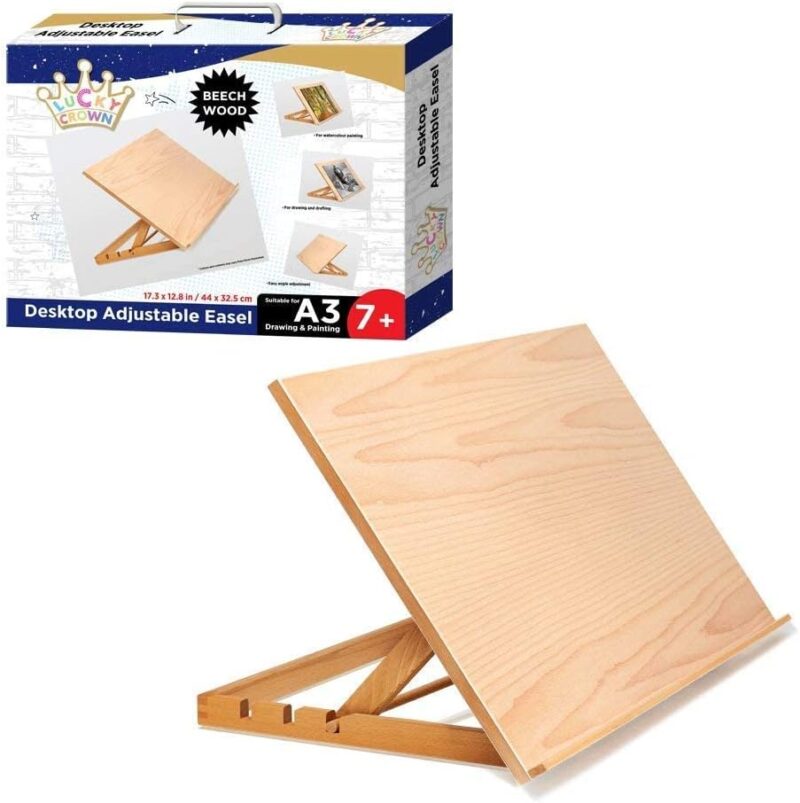 U.S. Art Supply 11 inch Small Tabletop Display Stand A-Frame Artist Easel (Pack of 6), Beechwood Tripod, Canvas Photo Holder