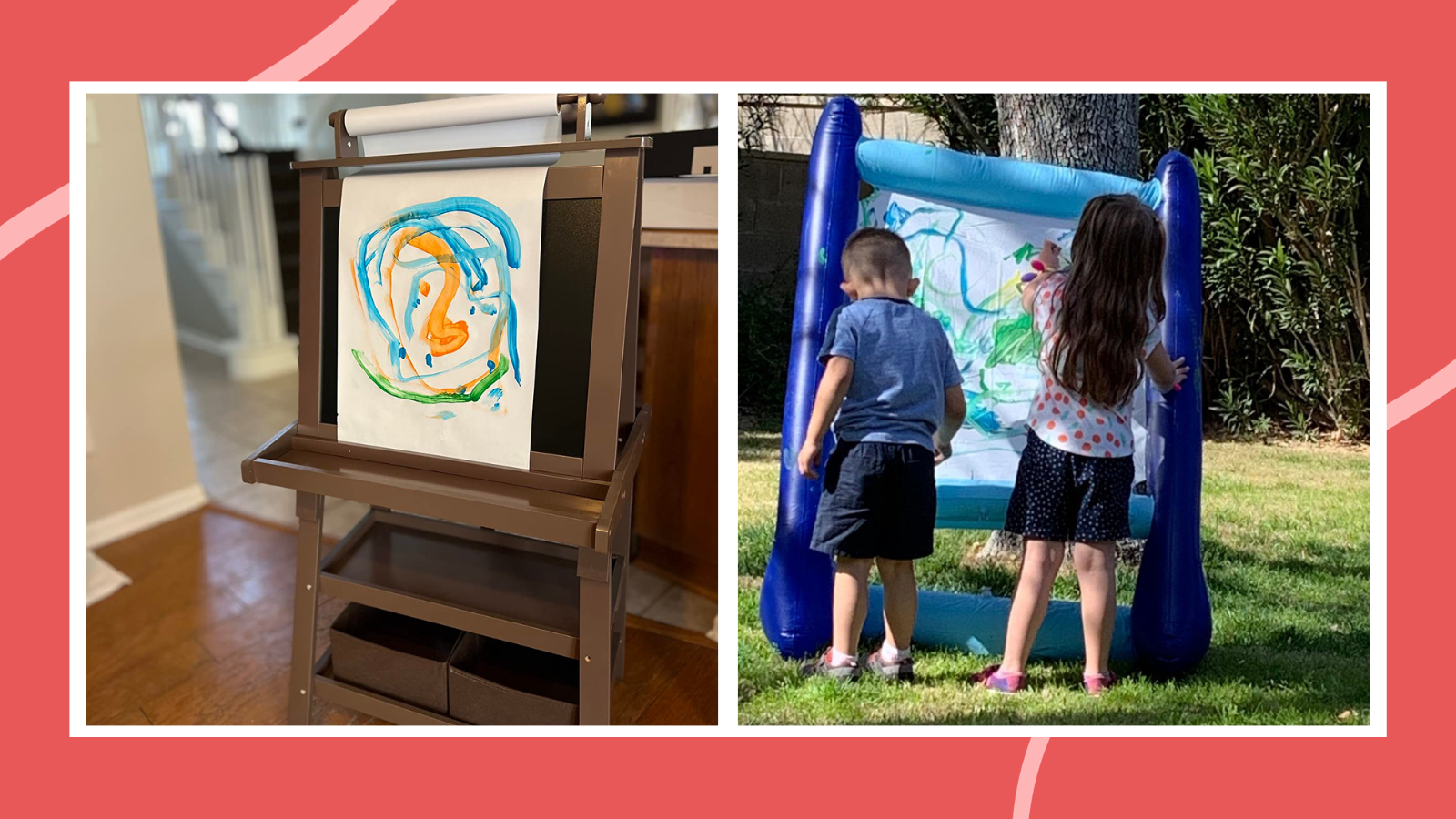 Kids Art Set Children's Painting Board Wooden Easel Drawing Board Gift  Present