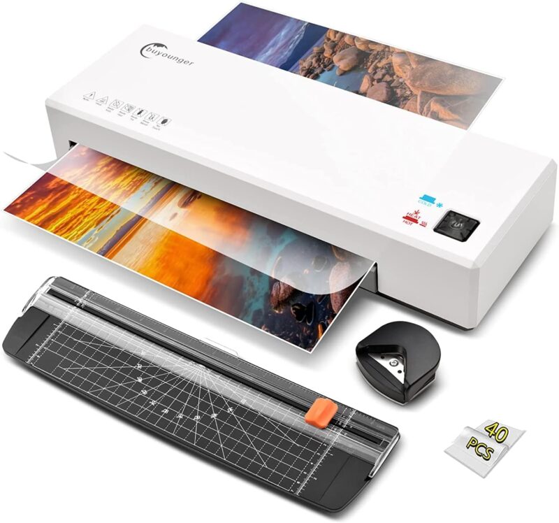 Buyounger Hot and Cold Laminator with paper cutter