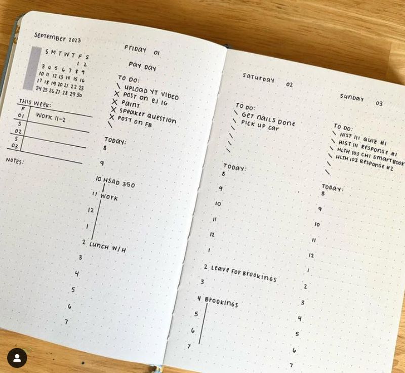 10 Bullet Journal Daily Scheduling Layout Ideas