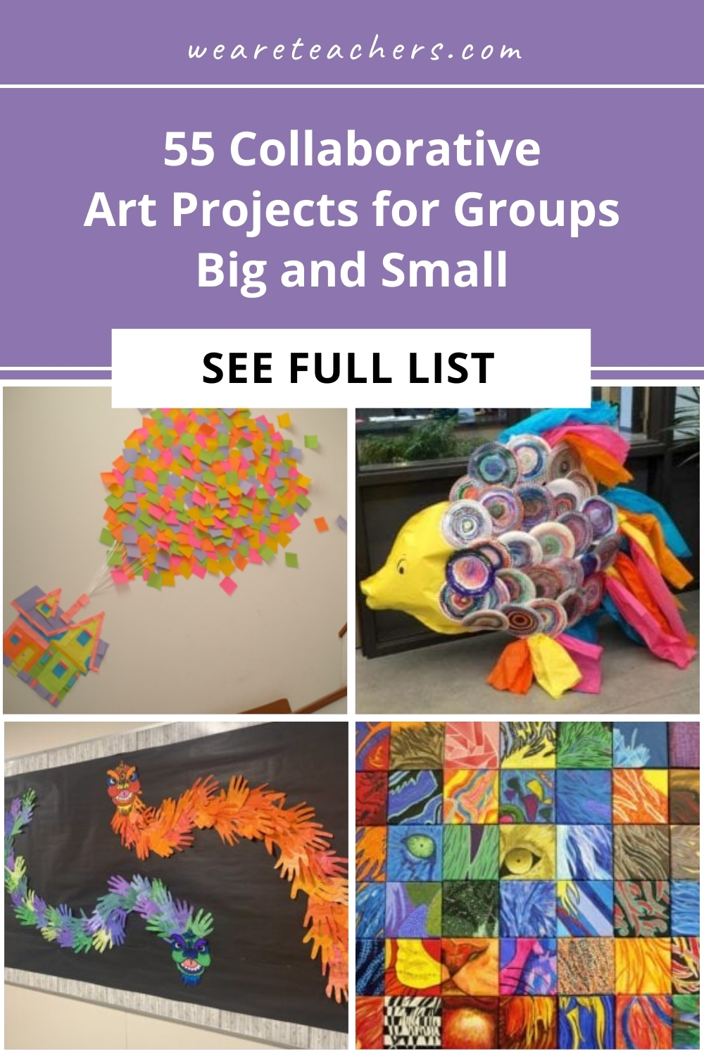 When kids do group art projects, the results are impressive. Try these collaborative art projects like murals, weavings, and much more.