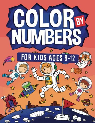 Mystery Color By Number For Kids Ages 8-12 : 50 Unique Color By