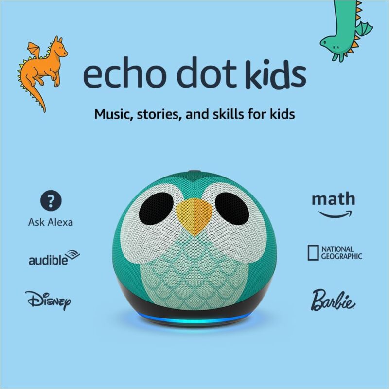 An echo dot for kids that looks like an owl as an example of Amazon Prime Day for teachers 