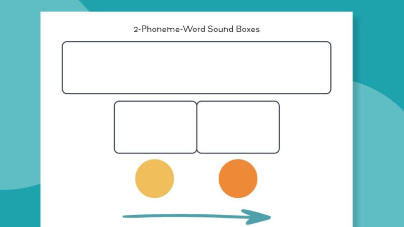 Printable 2 phoneme sound boxes.