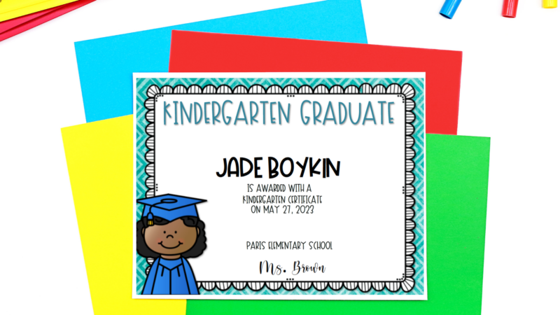 Kindergarten graduation printable diplomas