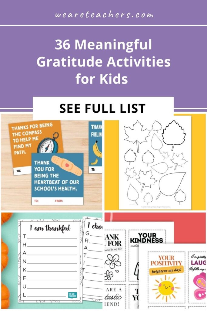 Want to create a thankful classroom? Here's a list of meaningful gratitude activities for kids that you can use today!