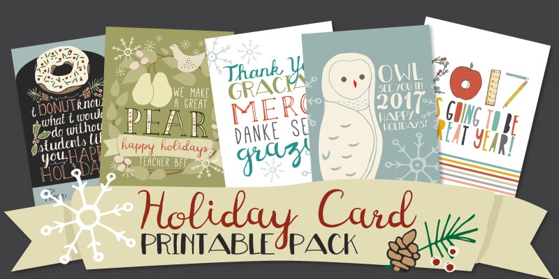 5 Printable Holiday Cards for Teachers - WeAreTeachers