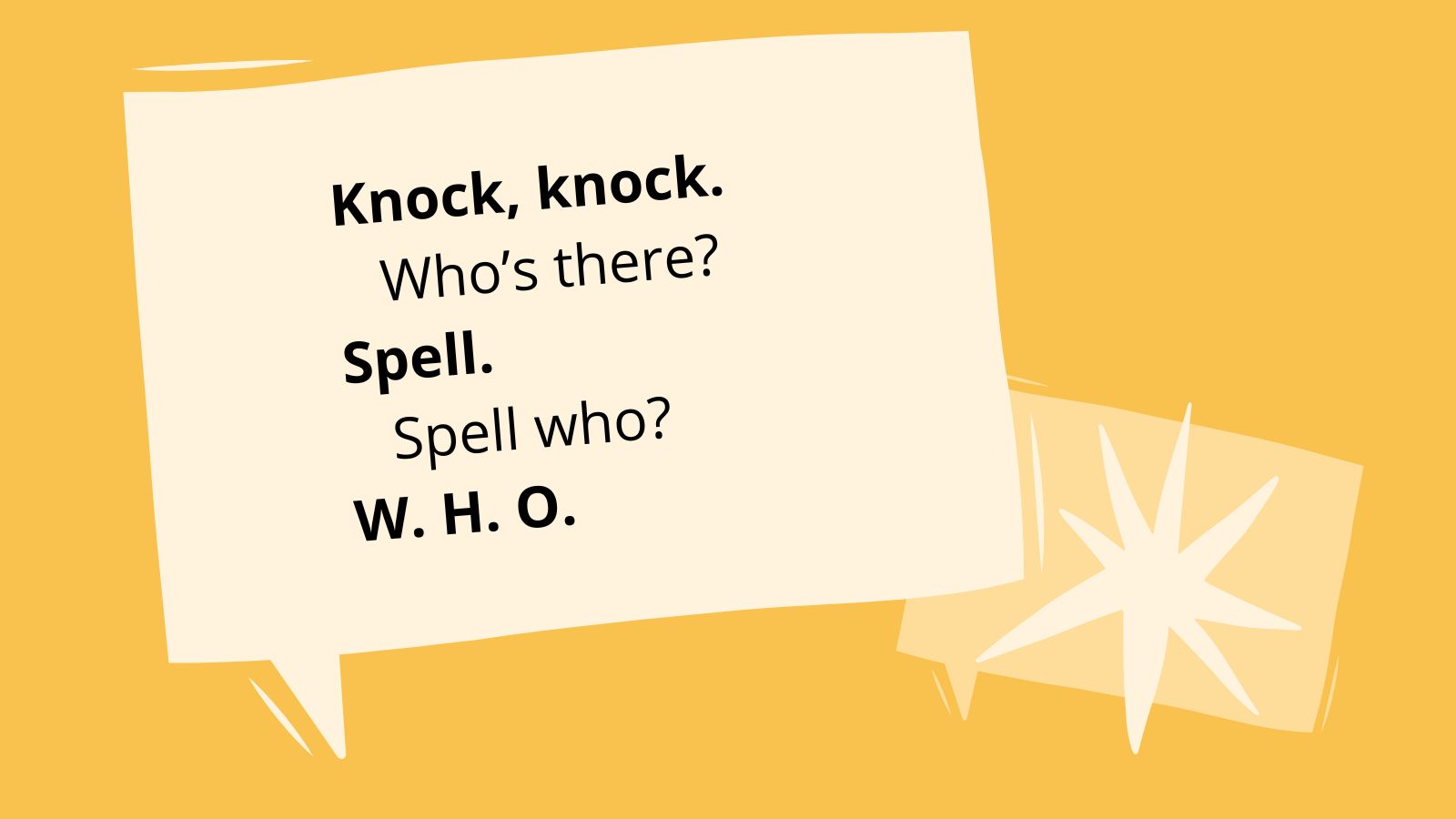 Knock knock jokes for kids.