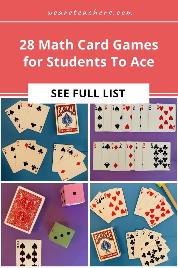 All you need is a deck of cards to play these clever math card games. Kids will learn all sorts of important math skills and have fun too!