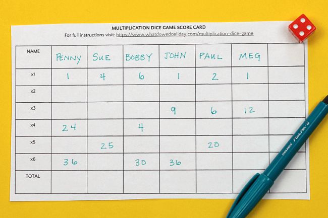 MULTIPLICATION, MATH FACTS, MEMORY AND WRITING STRIP CARDS