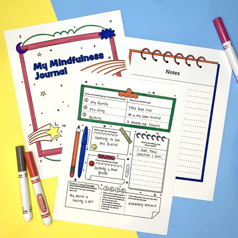 examples of mindfulness journal for social emotional learning activities 