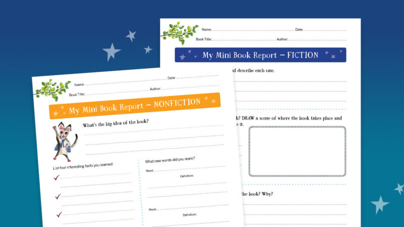 mini book report template for differentiated instruction 