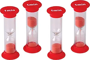 one minute sand timers for fluency activities 