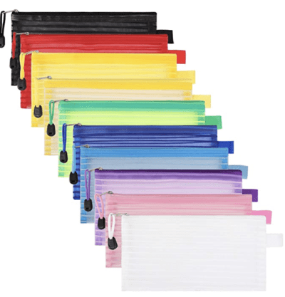 Pencil Pouches, Bulk Pencil Pouch 12 Pack in Assorted Colors for Storing  School