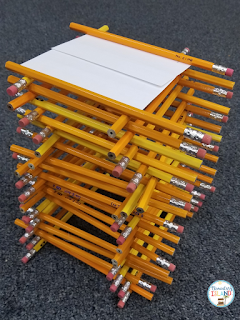 tower made of pencils 