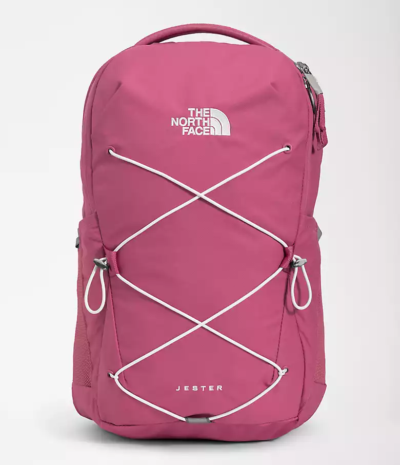 A pink PU fashionable dot print combination backpack backpack for