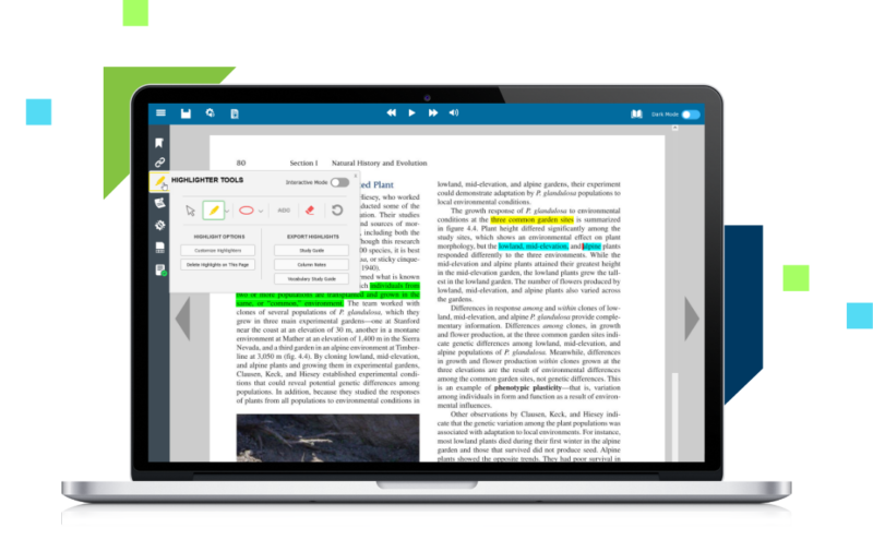 Screenshot of Kurzeil 3000 text-to-speech software.