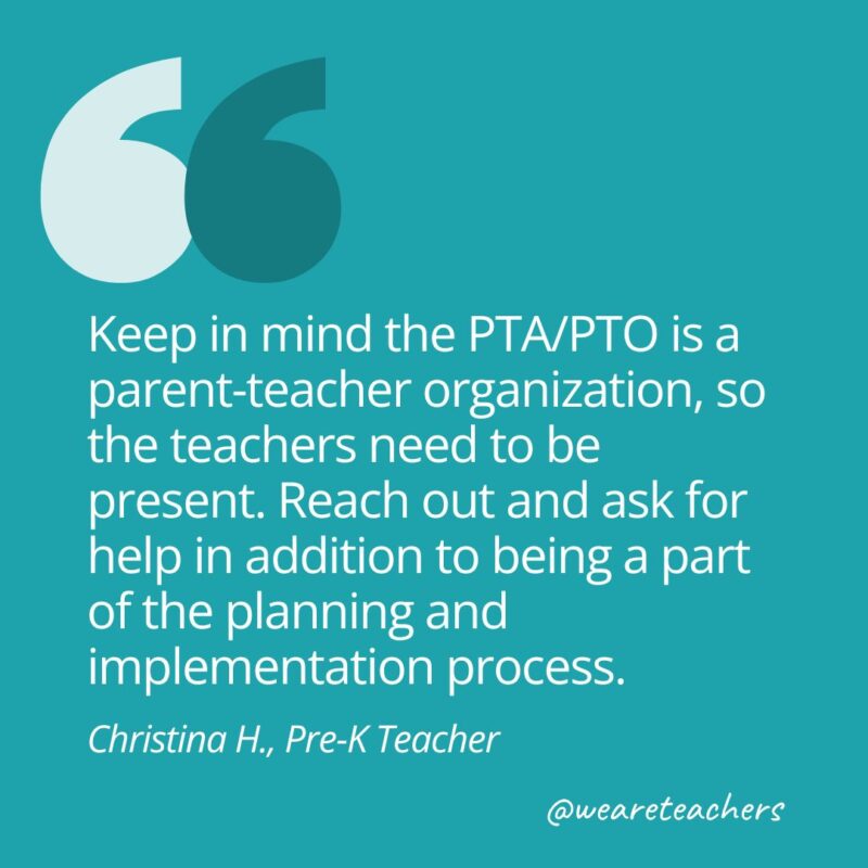 PTA quote from pre-K teacher.