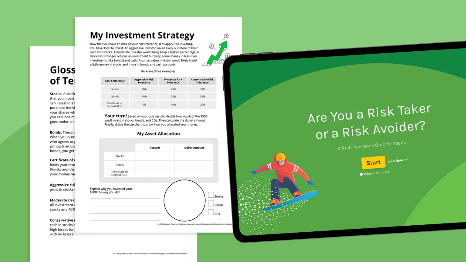 Financial Risk Tolerance Quiz For High Schoolers