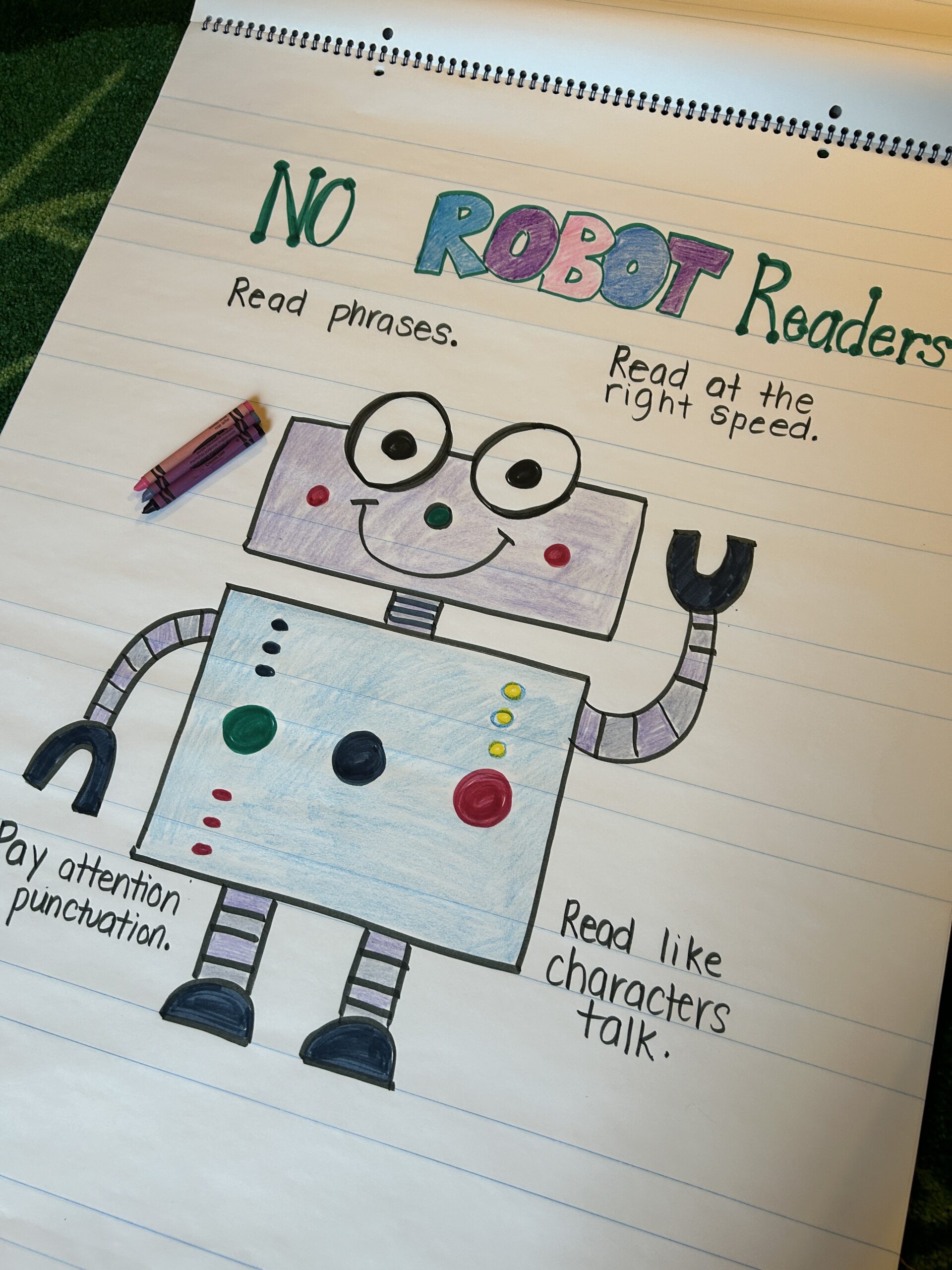 robot vs. non-robot reading