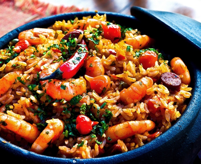 Bowl of rice and veggies