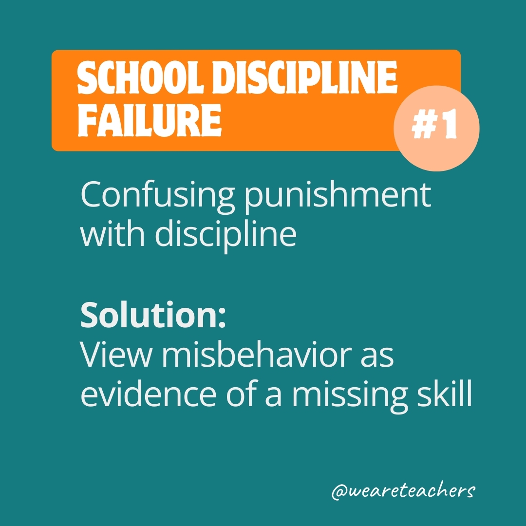 School Discipline Failure #1: Confusing punishment with discipline