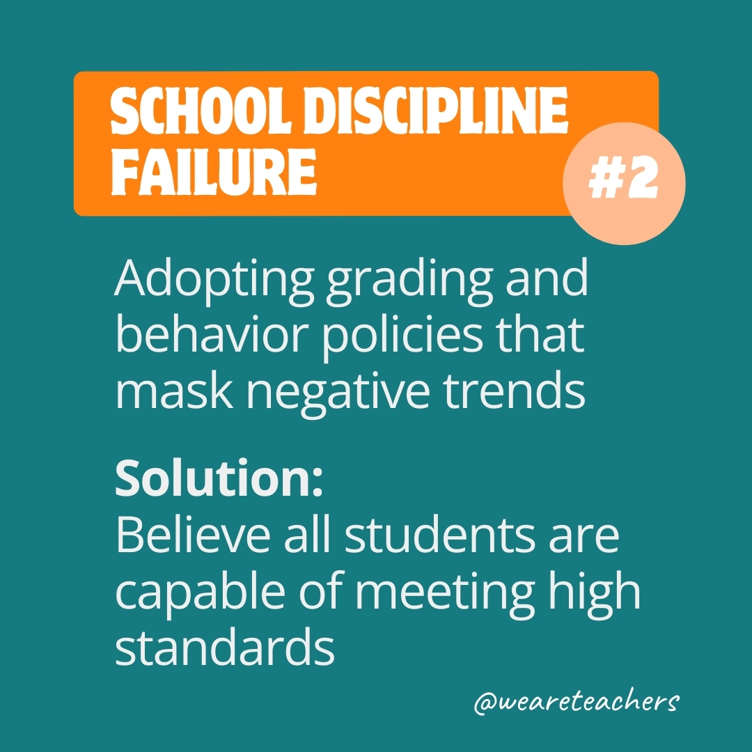 School Discipline Failure #2: Adopting grading and behavior policies that mask negative trends