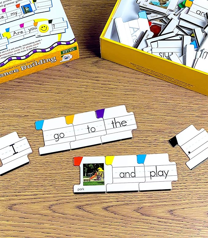 sentence building cards for literacy center supplies 