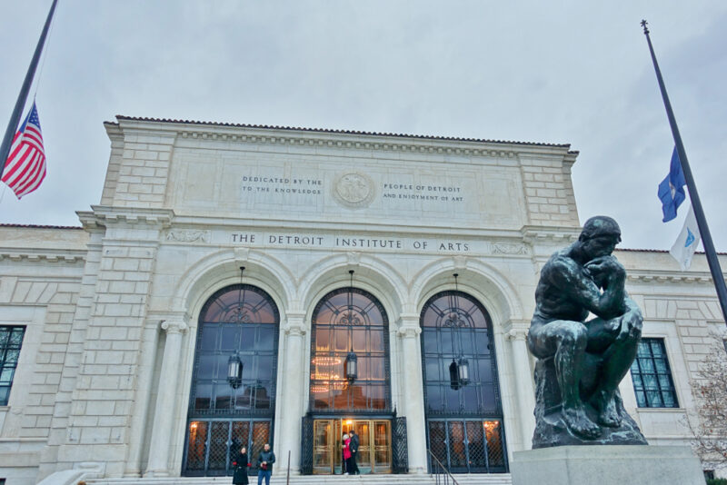 Exterior of Detroit Institute of Arts as an example of one of the best things to do in Michigan.