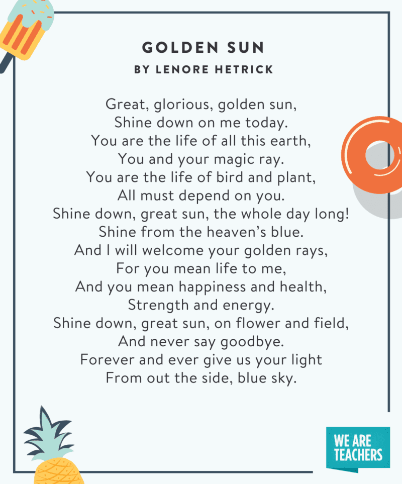 Golden sun poem