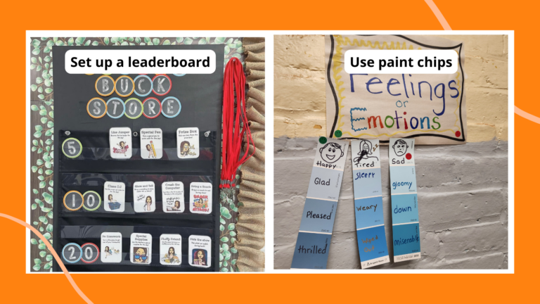 Examples of teacher hacks leaderboard and paint chip synonyms